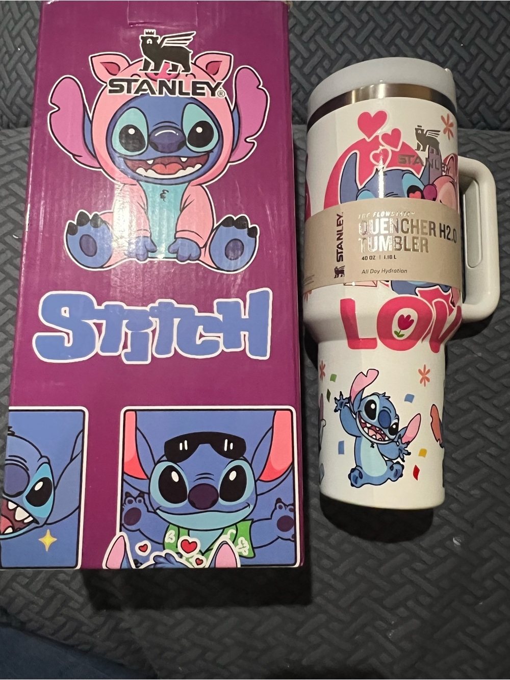 Stanley Quencher 40oz Tumbler with Stitch Wrap